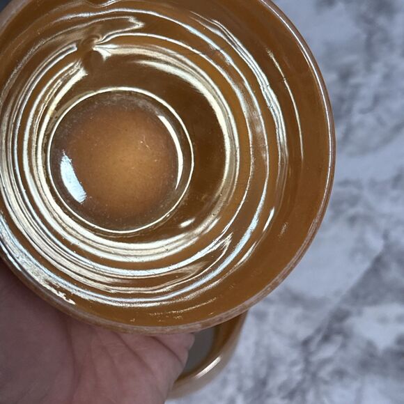 Fire King Peach Luster Vintage Teacup Small Bowls Mini Pie Lot of 4 - Picture 10 of 12